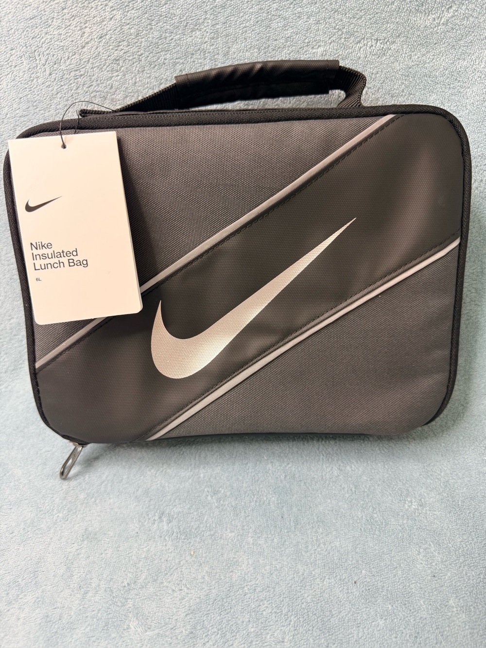 Nike Black and Gray Insulated Lunch Bag